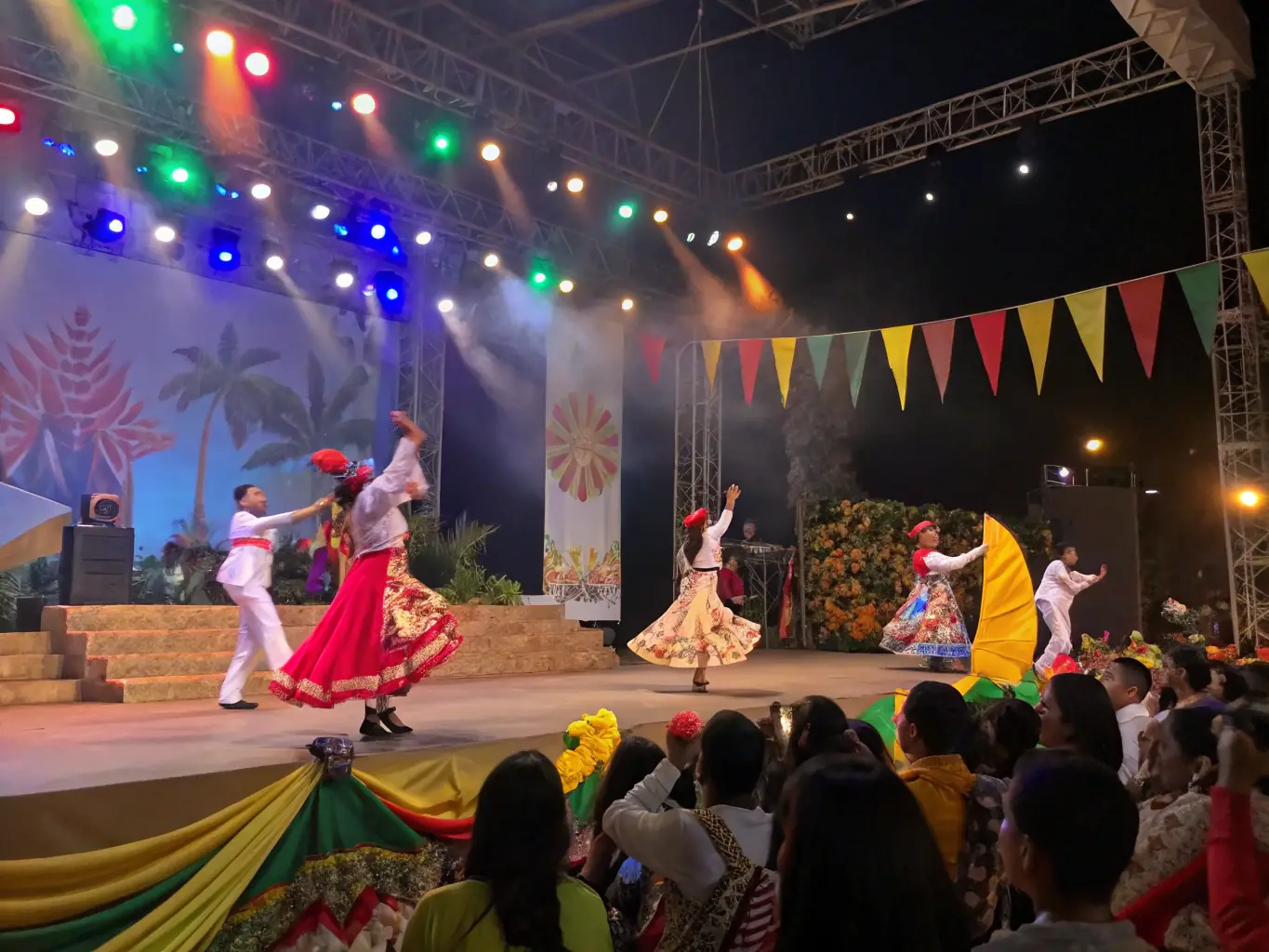 A dynamic photograph capturing a live performance at a LA VIE LA-sponsored cultural event, highlighting the energy and diversity of artistic expression.